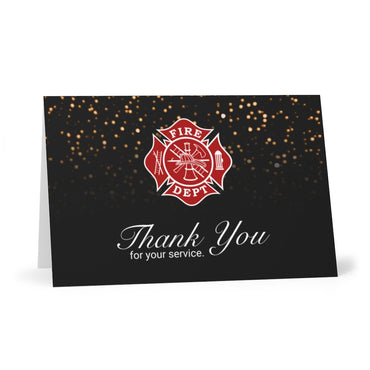 Firefighter Thank You For Your Service Greeting Cards (7 pcs)