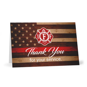 IAFF Thin Red Line Thank You For Your Service Greeting Cards (7 pcs)