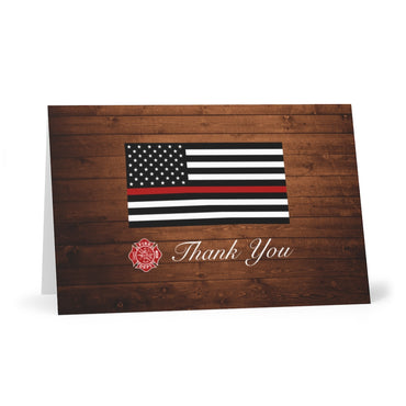 Firefighter Thin Red Line Thank You Greeting Cards (7 pcs)