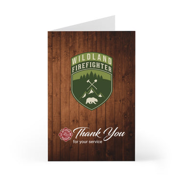 Wildland Firefighter Thank You For Your Service Greeting Cards (7 pcs)