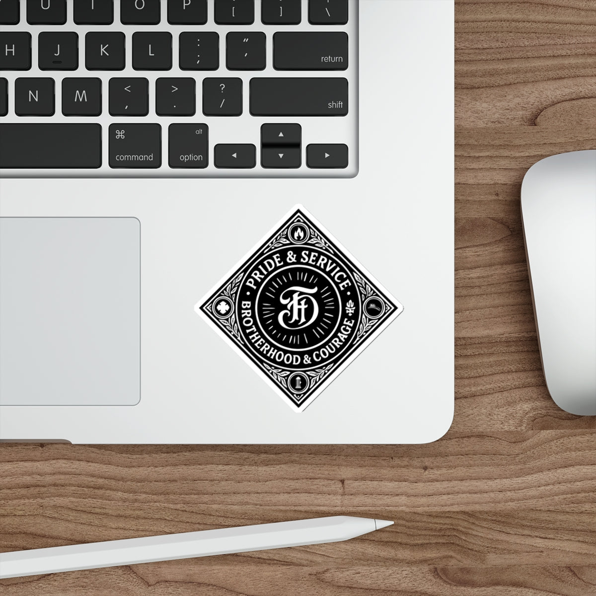FD Diamond Pride & Service  Die-Cut Sticker — Brotherhood & Courage Emblem