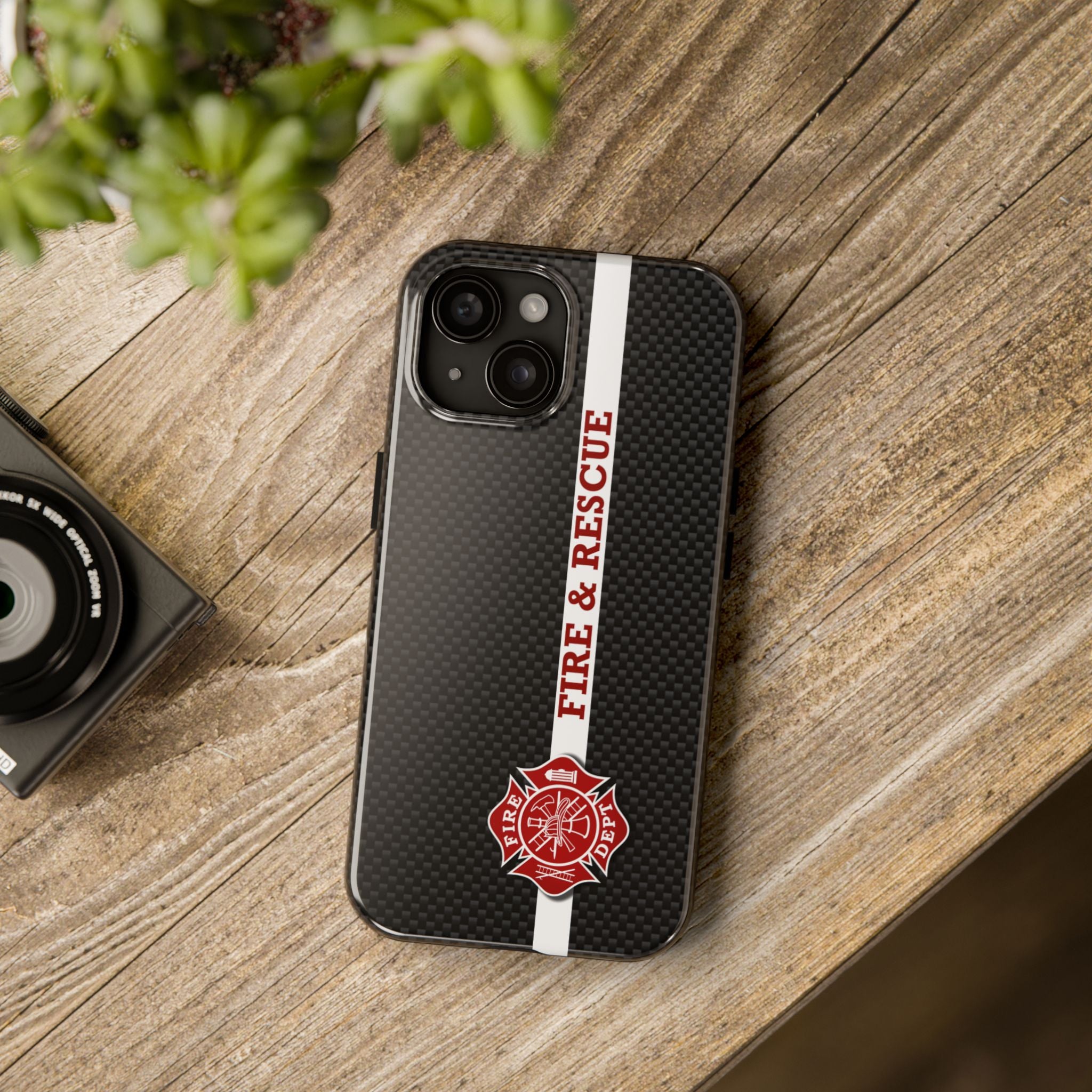 Firefighter Carbon Fiber Printed Case Mate Tough Phone Cases - firestationstore.com