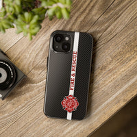 Firefighter Carbon Fiber Printed Case Mate Tough Phone Cases - firestationstore.com