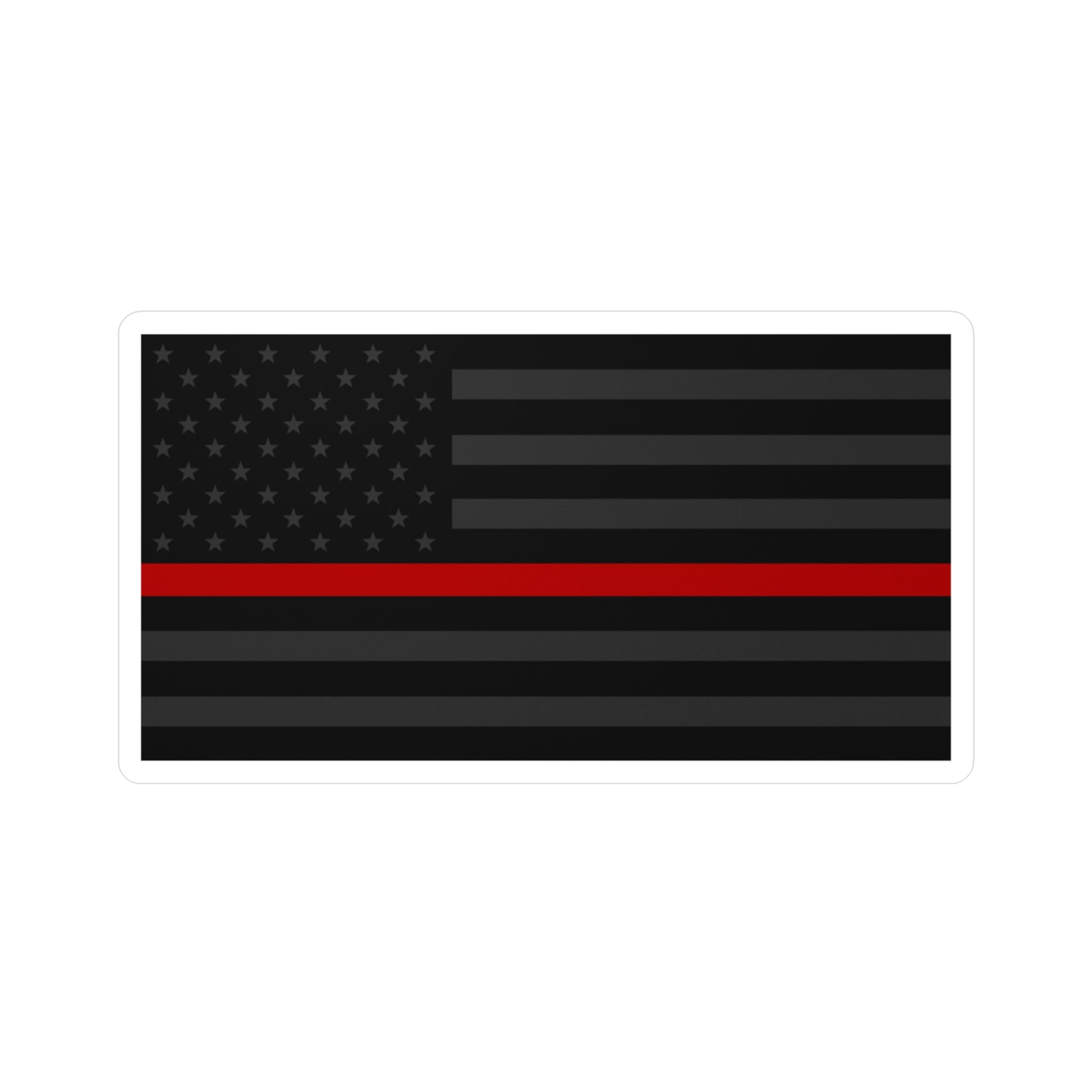 Firefighter Thin Red Line - Shape Cut Stickers Support Decal - firestationstore.com