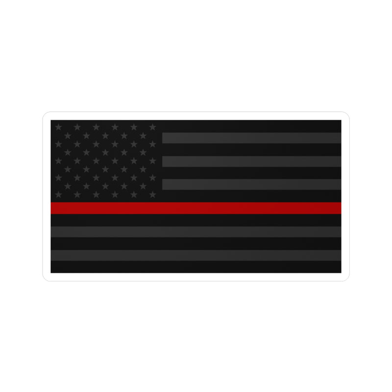 Firefighter Thin Red Line - Shape Cut Stickers Support Decal - firestationstore.com