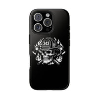 Firehouse Crew Skull White Tough Phone Case - firestationstore.com
