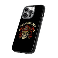 Firefighter Firehouse Crew, Skull Design, Phone Case - firestationstore.com