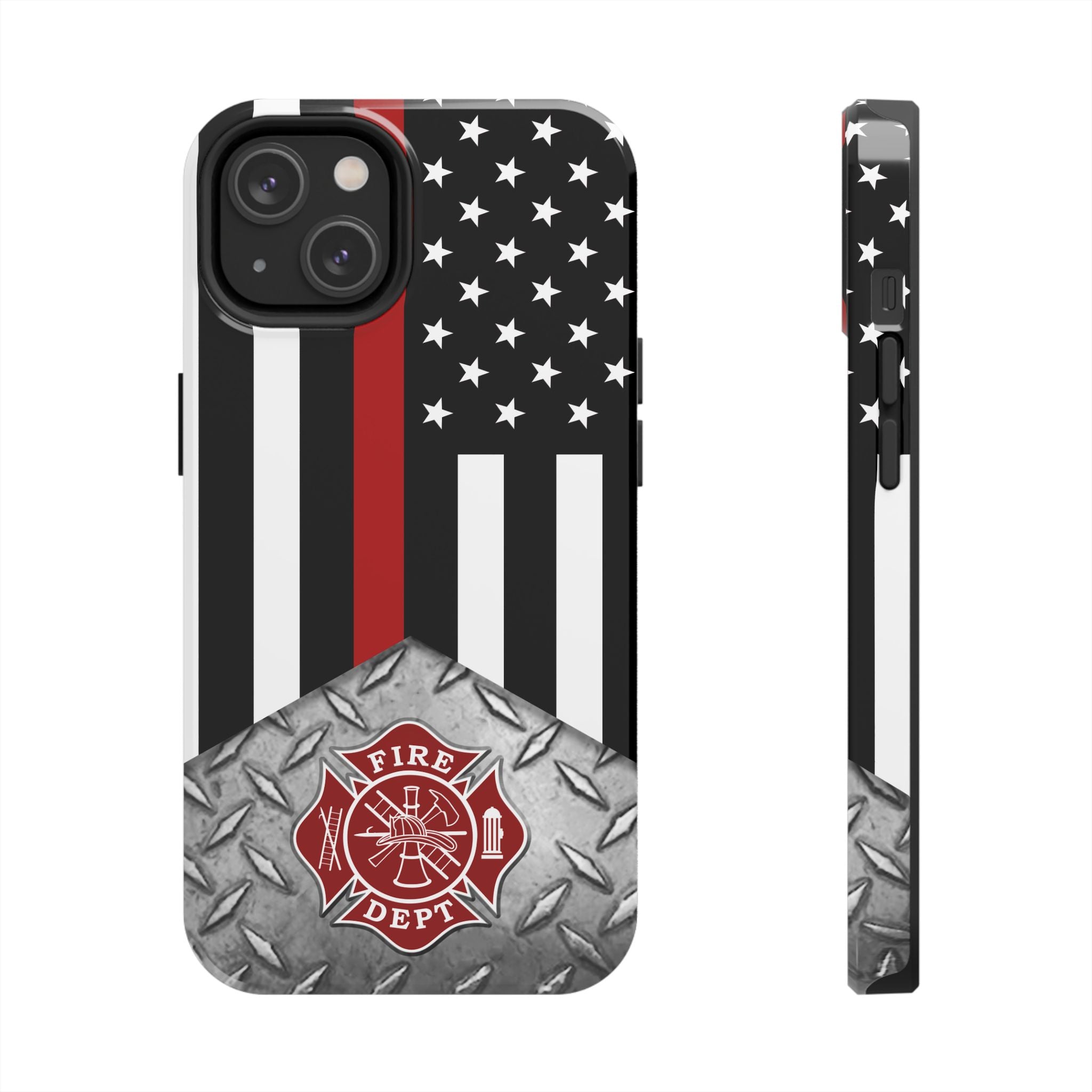 Firefighter Diamond Plate and  Thin Red Line Tough Phone Cases
