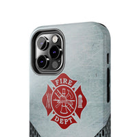 Firefighter Metalic Printed Case Mate Tough Phone Cases - firestationstore.com