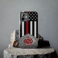 Volunteer Firefighter Maltese Cross & Thin Red Line Tough Phone Cases - firestationstore.com