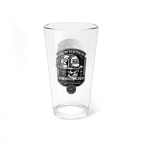 Firehouse Crew – Vintage Fire Department BW Badge Mixing Glass – 16oz Beer & Cocktail Glass