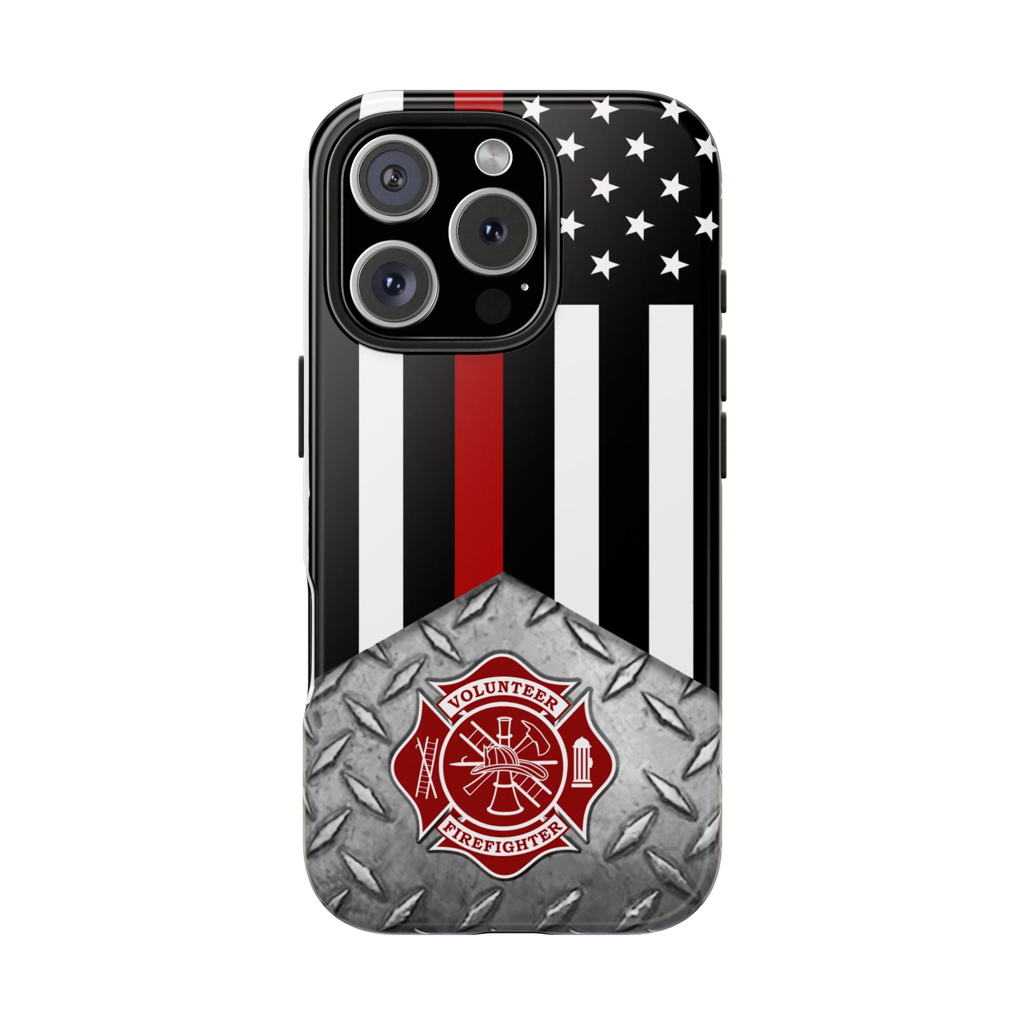 Volunteer Firefighter Maltese Cross & Thin Red Line Tough Phone Cases