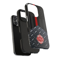 Volunteer Firefighter Maltese Cross & Thin Red Line Tough Phone Cases - firestationstore.com