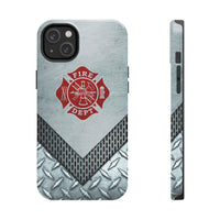 Firefighter Metalic Printed Case Mate Tough Phone Cases - firestationstore.com