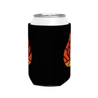 Stained-Glass Flame Firefighter, Black Insulated Beverage Holder