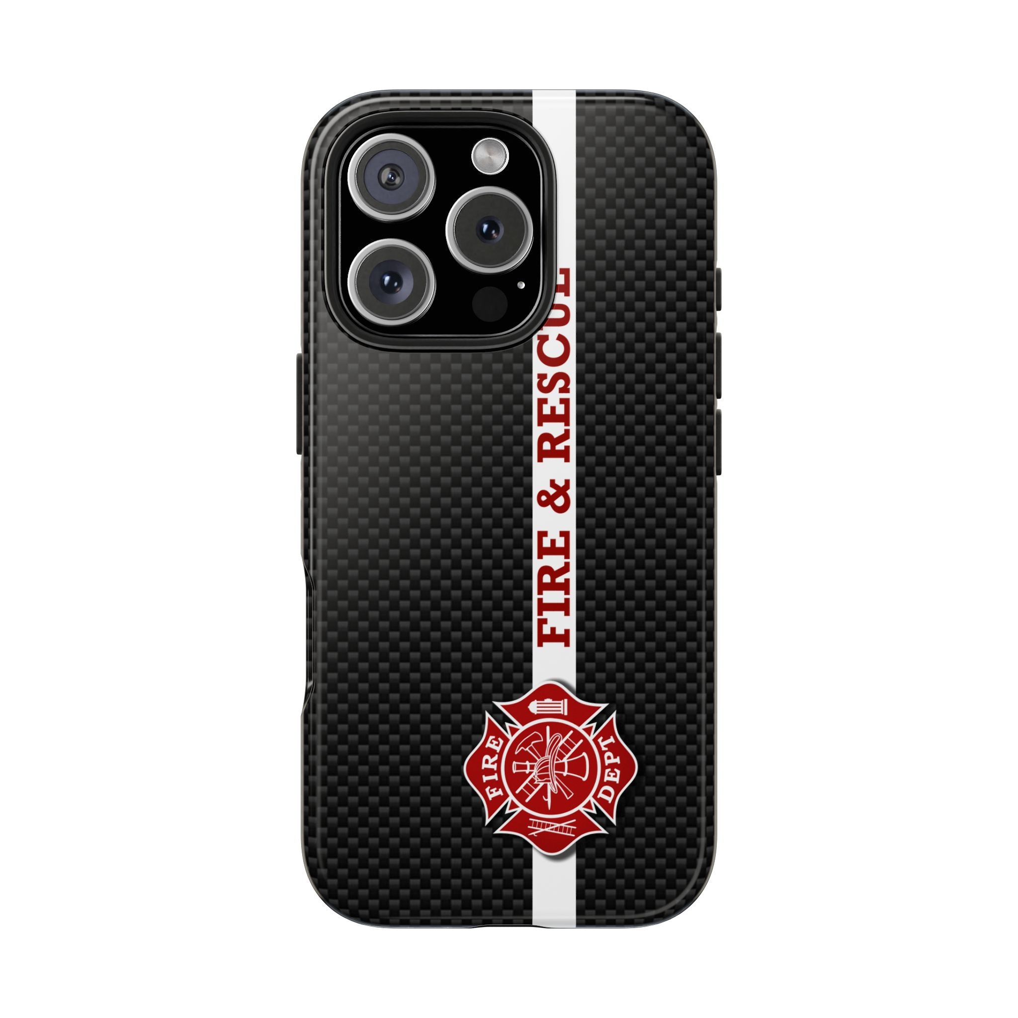 Firefighter Carbon Fiber Printed Case Mate Tough Phone Cases - firestationstore.com