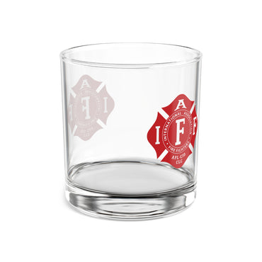 Rocks Glass Firefighter Maltese Cross