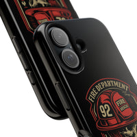 Vintage Fire Department Skull Tough Phone Case ‚Äî Firehouse Crew Rescue Protective Case - firestationstore.com