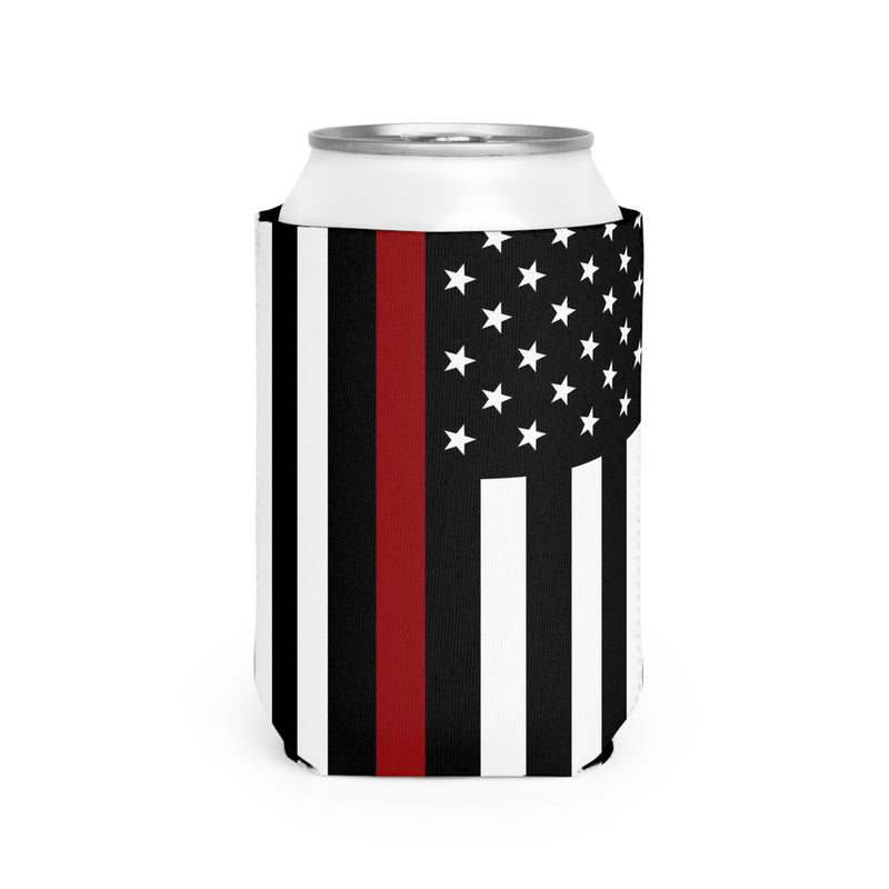 Firefighter Thin Red Line Can Cooler Sleeve, Insulated Beverage Holder