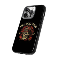 Firefighter Firehouse Crew V2, Skull Design, Phone Case - firestationstore.com