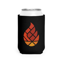 Stained-Glass Flame Firefighter, Black Insulated Beverage Holder