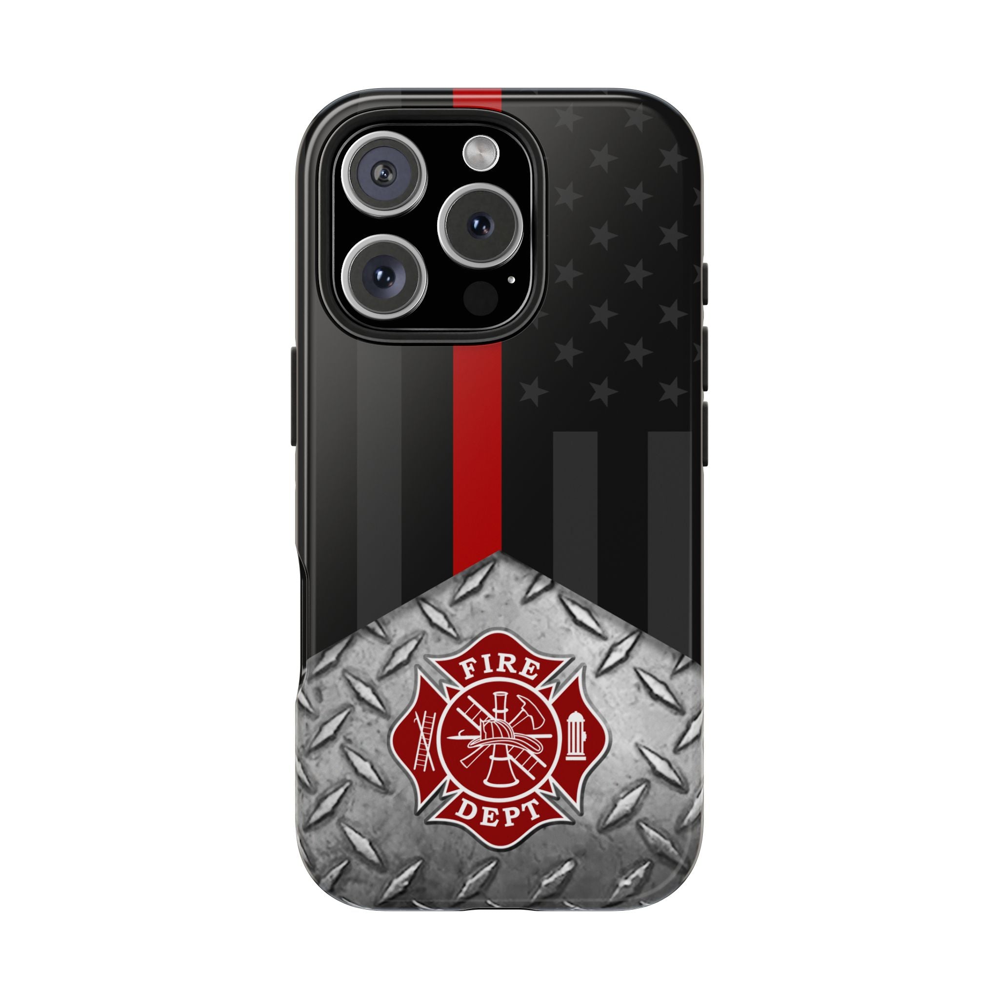 Firefighter Diamond Plate and  Thin Red Line Tough Phone Cases - firestationstore.com
