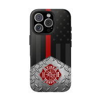Firefighter Diamond Plate and  Thin Red Line Tough Phone Cases - firestationstore.com