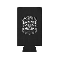Fire Station 'Sacrifice & Dedication' BW Koozie Can Cooler