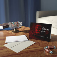 Firefighter Helmet -Thank You for Your Support Greeting Card (8, 16, and 24pcs)