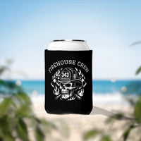 FireHouse Crew Helmet White - Can Cooler Sleeve, Insulated Beverage Holder