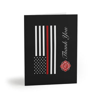 Firefighter Thin Red Line Thank You Postcards (8, 16, and 24 pcs)