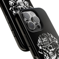 Firehouse Crew Skull White Tough Phone Case - firestationstore.com