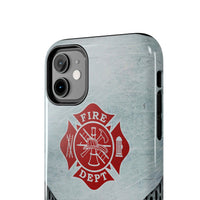Firefighter Metalic Printed Case Mate Tough Phone Cases - firestationstore.com