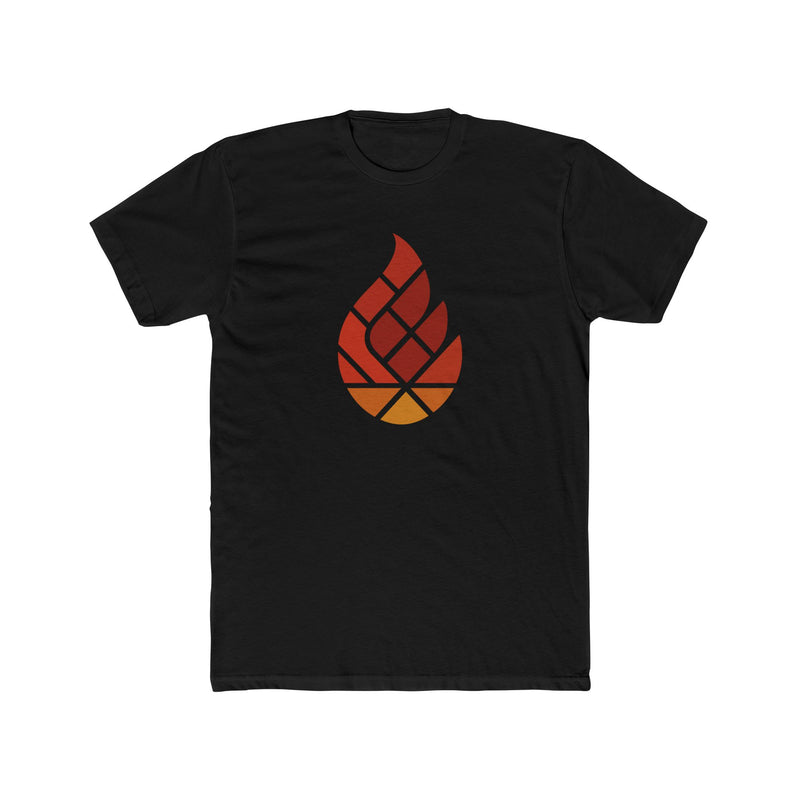 Stained-Glass Flame Firefighter Tee