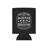 Fire Station 'Sacrifice & Dedication' BW Koozie Can Cooler