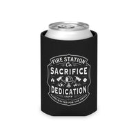 Fire Station 'Sacrifice & Dedication' BW Koozie Can Cooler