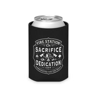 Fire Station 'Sacrifice & Dedication' BW Koozie Can Cooler