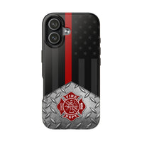 Firefighter Diamond Plate and  Thin Red Line Tough Phone Cases - firestationstore.com