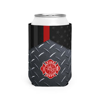 Firefighter Thin Red Line Can Cooler Sleeve, Insulated Beverage Holder
