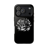 Firehouse Crew Skull White Tough Phone Case - firestationstore.com