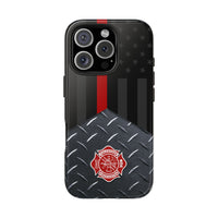 Volunteer Firefighter Maltese Cross & Thin Red Line Tough Phone Cases - firestationstore.com