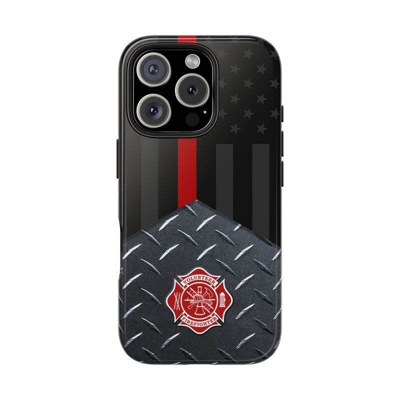 Volunteer Firefighter Maltese Cross & Thin Red Line Tough Phone Cases - firestationstore.com