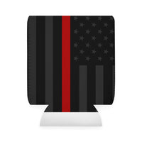 Firefighter Thin Red Line Can Cooler Sleeve, Insulated Beverage Holder