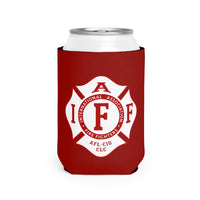 IAFF Firefighter Can Cooler Sleeve, Red Insulated Beverage Holder