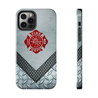 Firefighter Metalic Printed Case Mate Tough Phone Cases - firestationstore.com