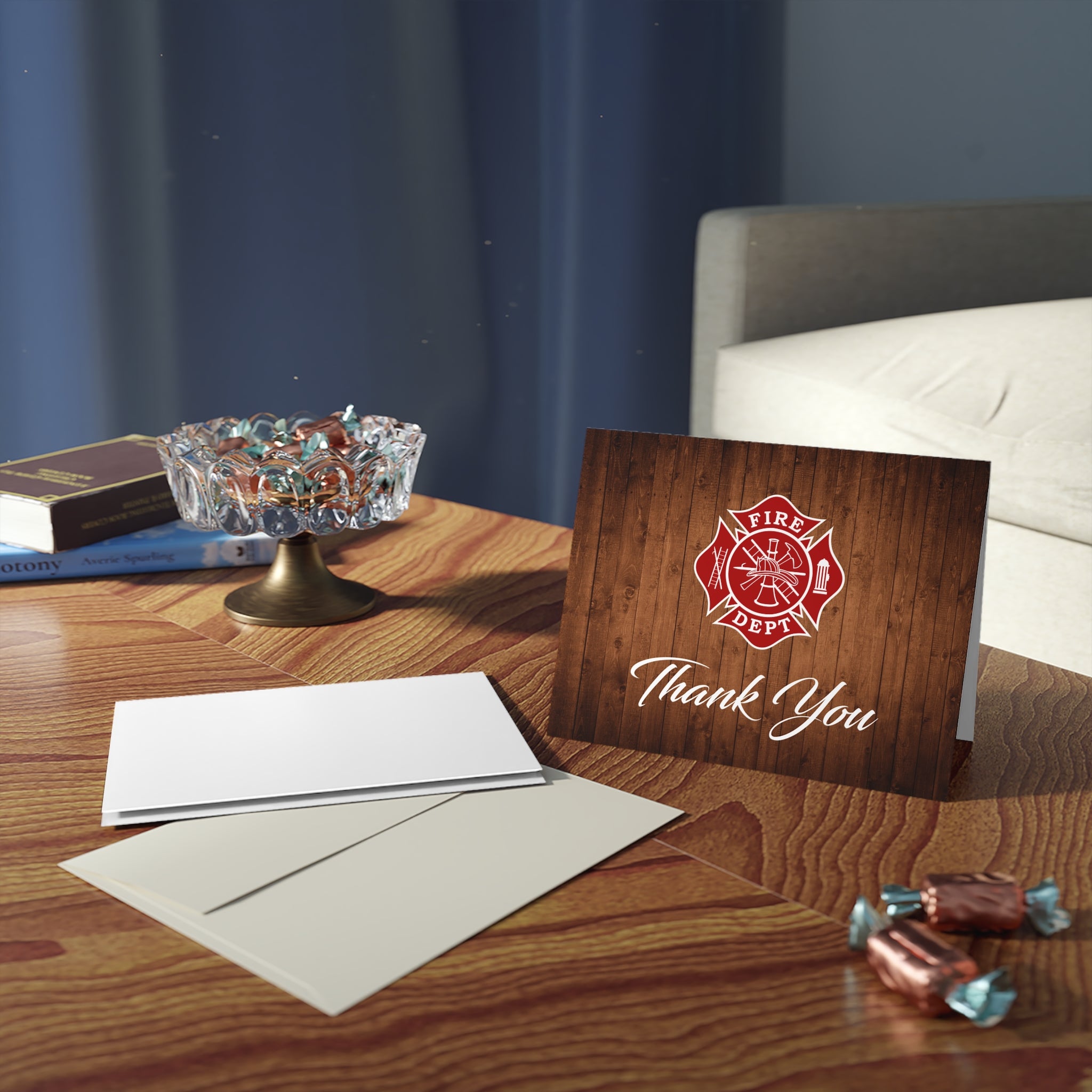 Firefighter Thank You Greeting Cards (8, 16, and 24 pcs)
