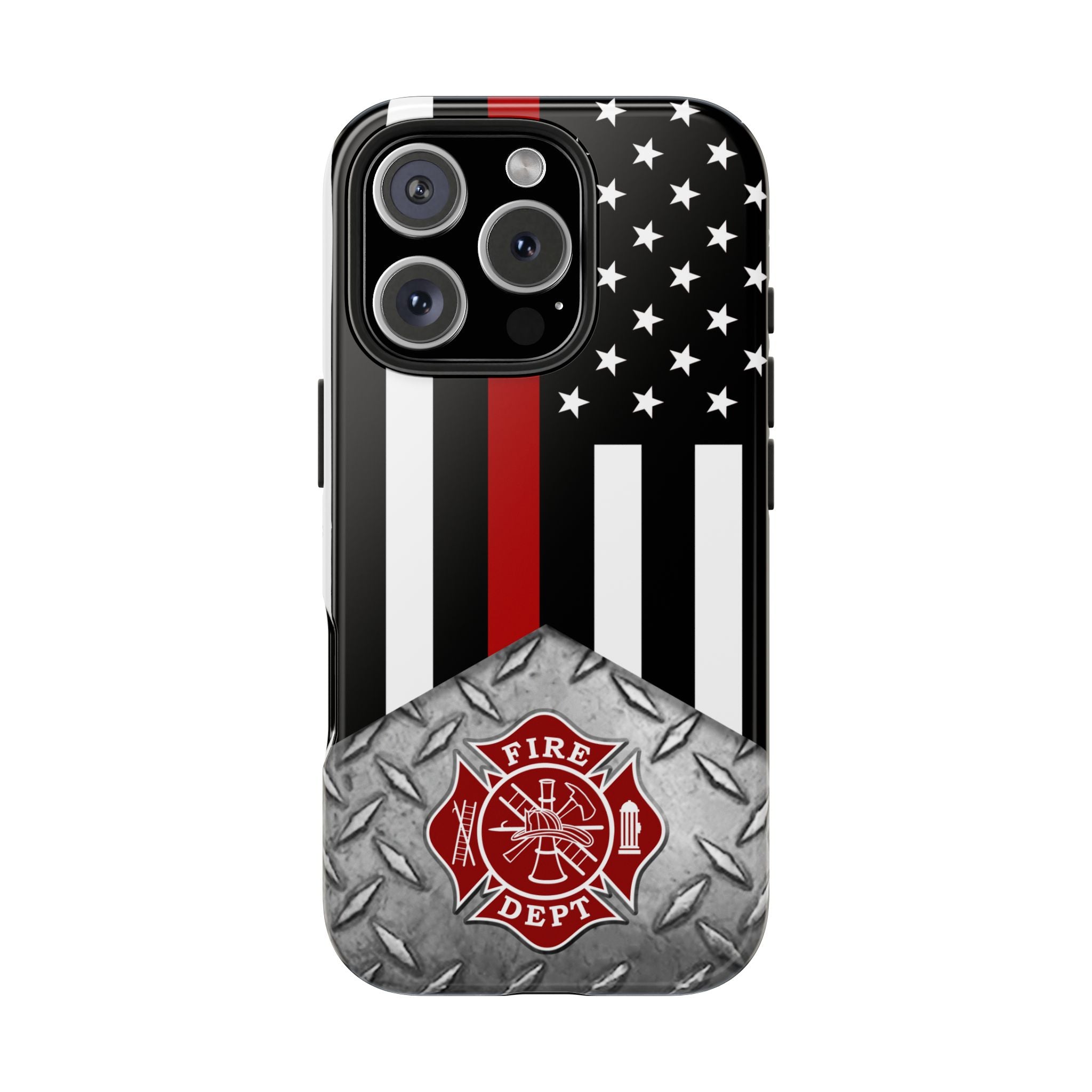 Firefighter Diamond Plate and  Thin Red Line Tough Phone Cases