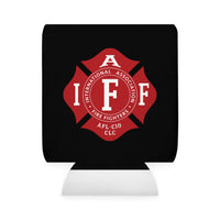 IAFF Firefighter Can Cooler Sleeve, Black Insulated Beverage Holder