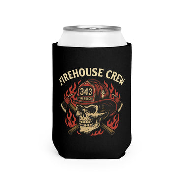 Fire House Crew Helmet V2 Can Cooler Sleeve, Insulated Beverage Holder