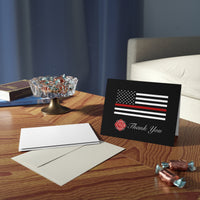 Firefighter Thin Red Line Thank You Postcards (8, 16, and 24 pcs)